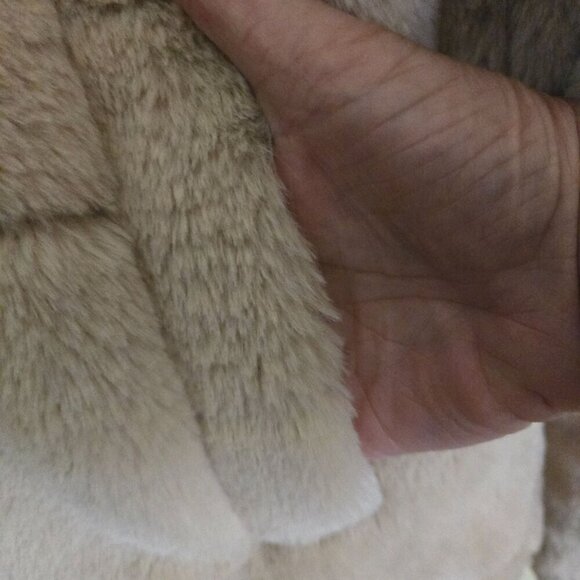 Blashe Plush Beige Neutral Super Soft Full Zip Jacket Size M - Picture 3 of 5